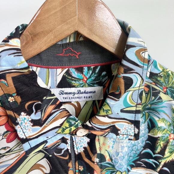 Tommy Bahama Coconut Point Tropical Surf Hawaiian Button Down Shirt Mens Medium - Picture 3 of 8